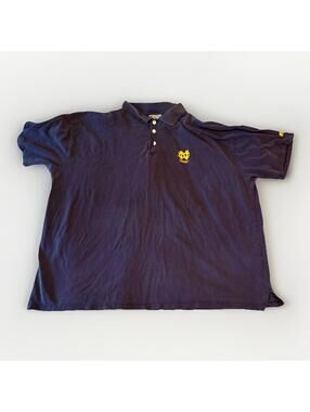 Russell Athletic Pro Cotton Vtg 90s Y2K Notre Dame Polo Shirt Mens Sz 4XL Sports